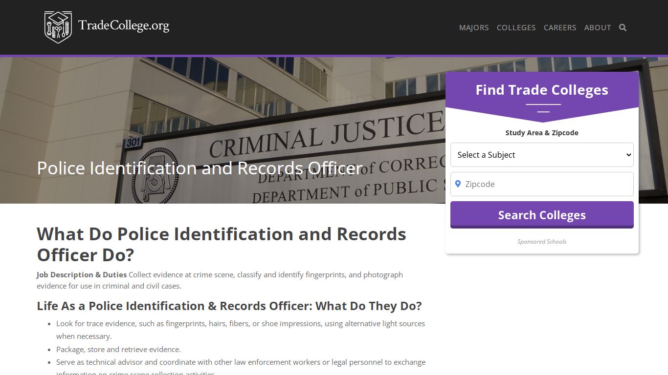 What Does a Police Identification and Records Officer do?